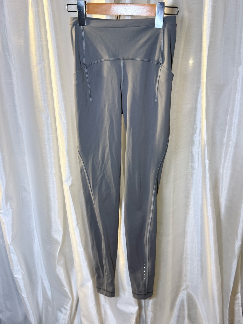 lululemon athletica Slate Gray High-Rise Leggings with Ankle Studs